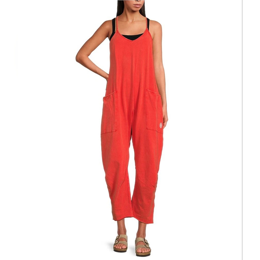 Free People Hot Shot Onsie size Medium NWOT Coral Color